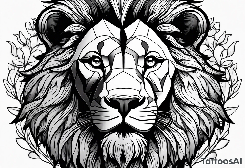 a majestic lion tattoo idea