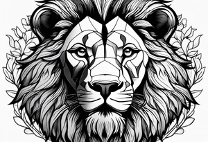a majestic lion tattoo idea