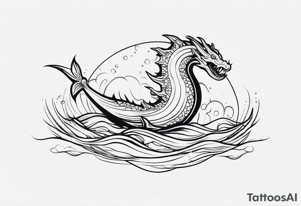sea monster tattoo idea