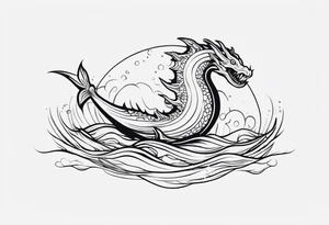sea monster tattoo idea