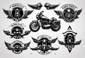 motorcycle handle bars tattoo idea