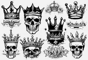 royal crown tattoo idea