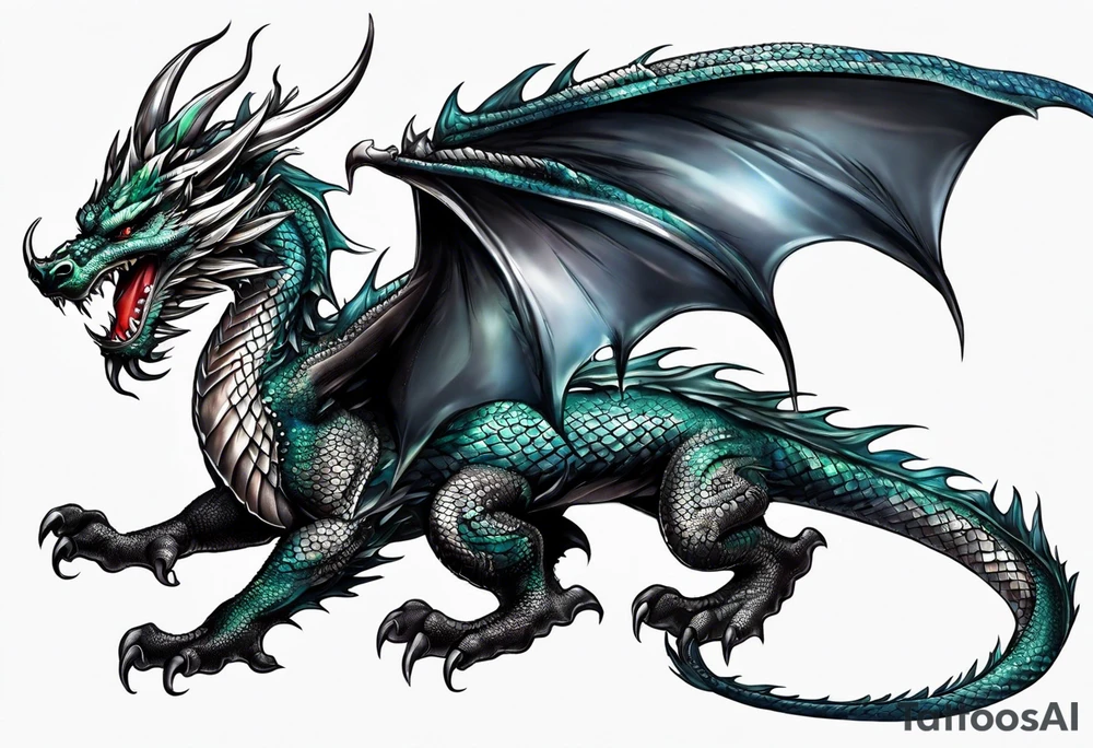 Dragon full body tattoo idea