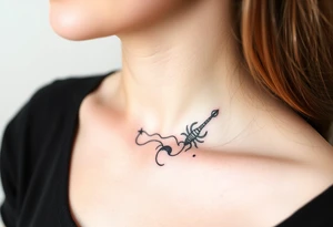 A medium tattoo including the Scorpio constellation , the Virgo constellation combined tattoo idea