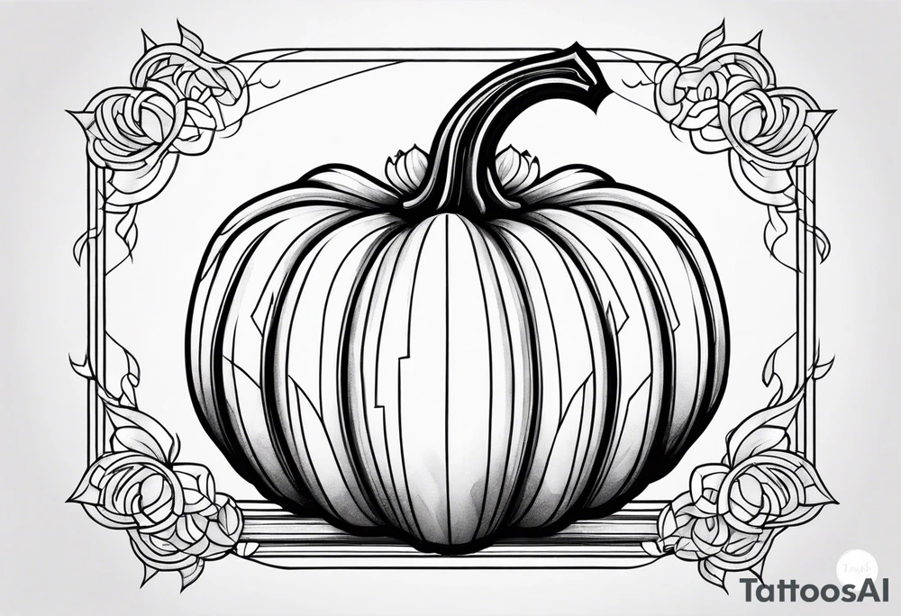 Pumpkin masculine tattoo idea