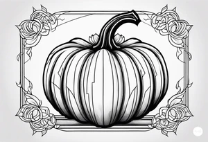 Pumpkin masculine tattoo idea