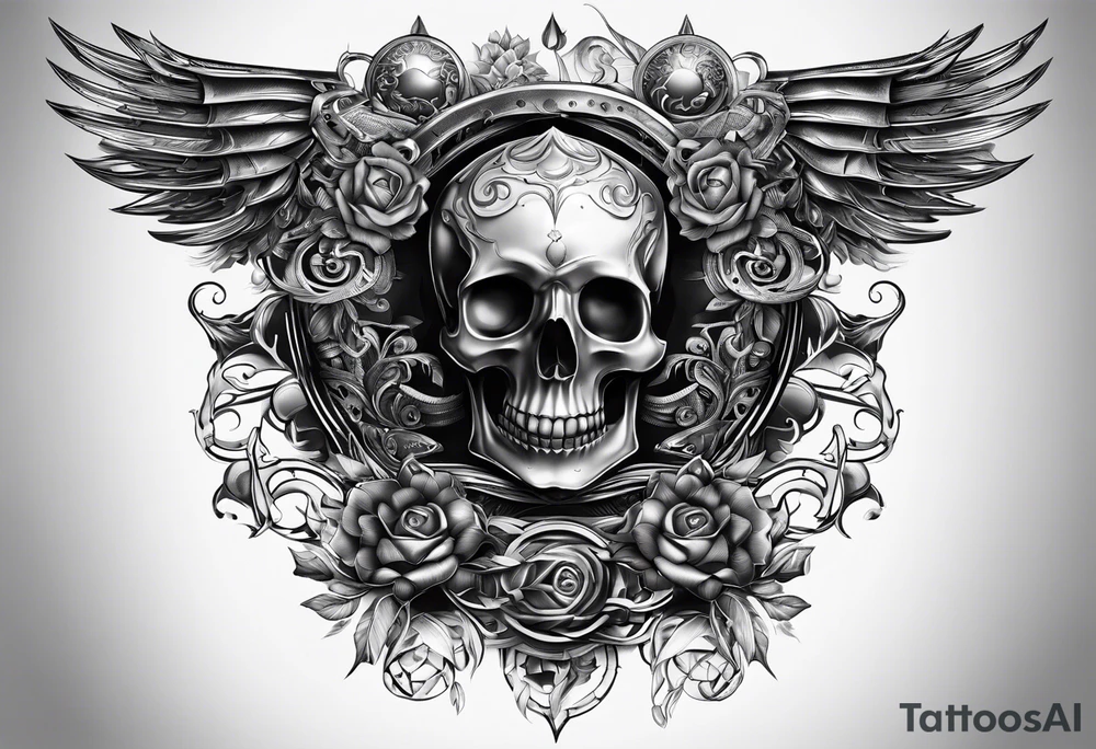 mechanical roots tattoo idea
