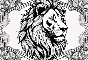 a circle with four dots on the border in a line transitioning into a harder line tattoo idea