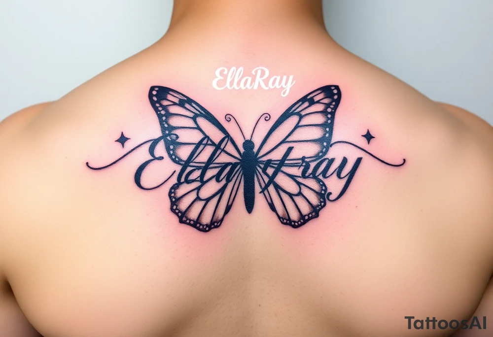 name 
EllaRay with a butterfly tattoo idea