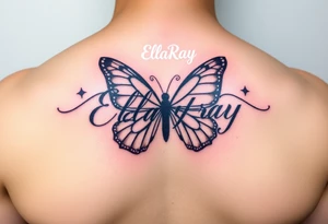name 
EllaRay with a butterfly tattoo idea