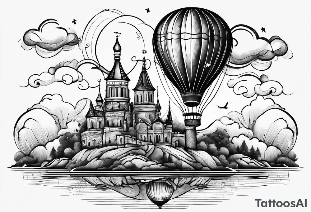 hotballoon travel tattoo idea