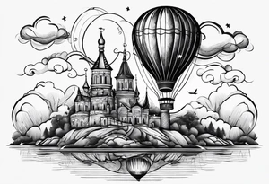 hotballoon travel tattoo idea