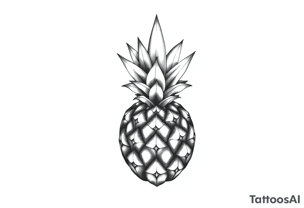 Crown pineapple vagina anus tattoo idea