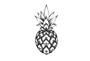 Crown pineapple vagina anus tattoo idea