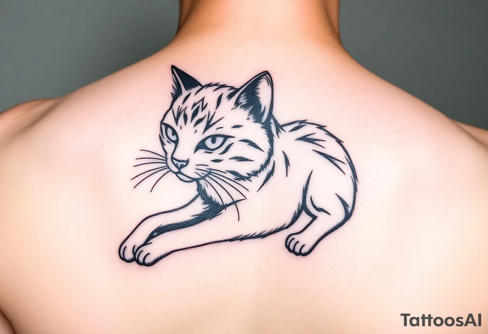 black cat tattoo idea