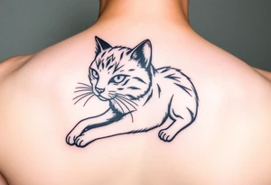 black cat tattoo idea