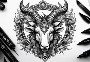 Anonymous capricorn tattoo idea