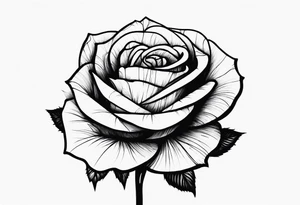 rose, rose stem, edgy tattoo idea