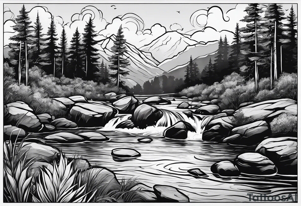 River water tattoo idea