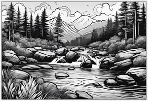 River water tattoo idea