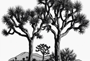 Tall Joshua trees tattoo idea