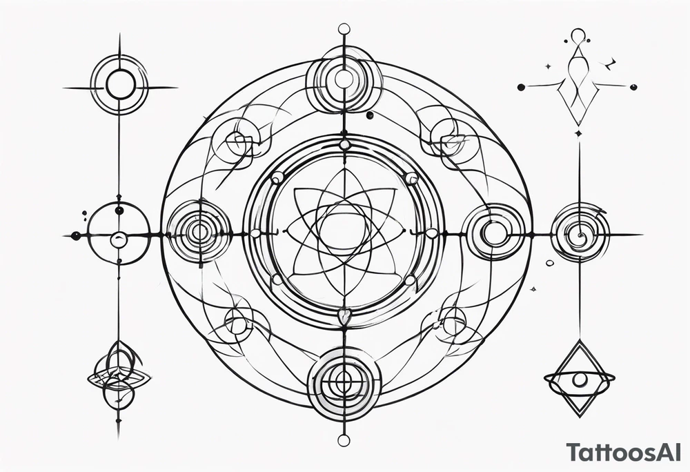 long quantum atoms chain with spiritual elements tattoo idea long quantum atoms chain with spiritual elements tattoo idea