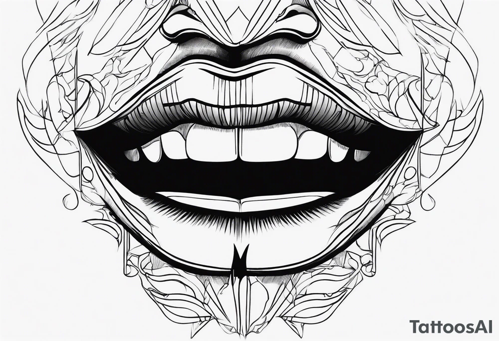 Draw me a mouth with smoke coming out of it tattoo idea