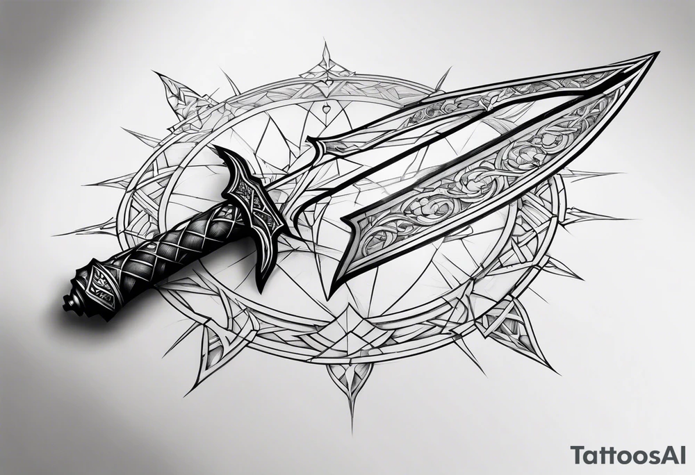 The broken blade Narsil from lord of the rings tattoo idea