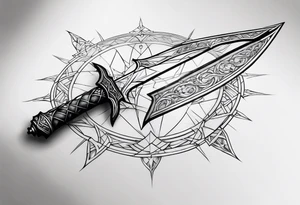 The broken blade Narsil from lord of the rings tattoo idea