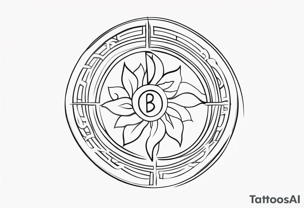 baybayin Filipino sun vertical tattoo tattoo idea