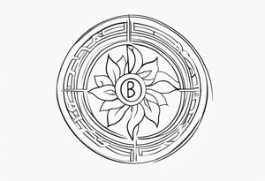 baybayin Filipino sun vertical tattoo tattoo idea