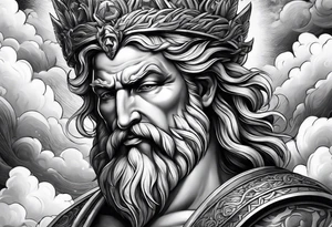 Zeus in the clouds tattoo idea