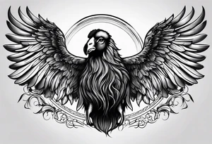 black sheep with angel wings tattoo idea