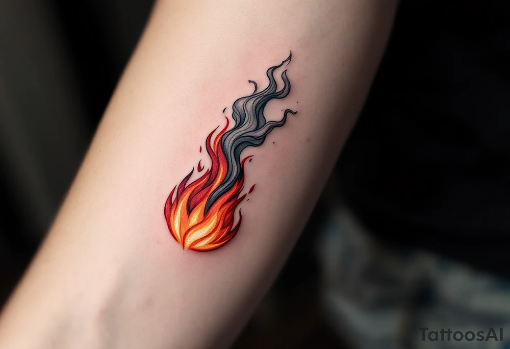 Fire & Smoke D – A fiery D with bright red and orange flames licking up the sides, with smoky gray wisps rising off the top. tattoo idea