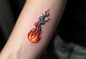 Fire & Smoke D – A fiery D with bright red and orange flames licking up the sides, with smoky gray wisps rising off the top. tattoo idea