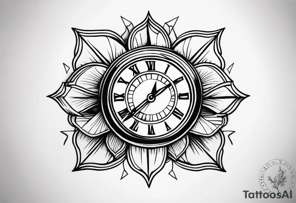 Avó a parar o relógio tattoo idea