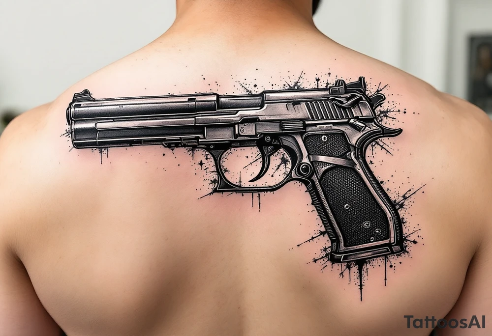 American traditional tattoo of glock tattoo idea