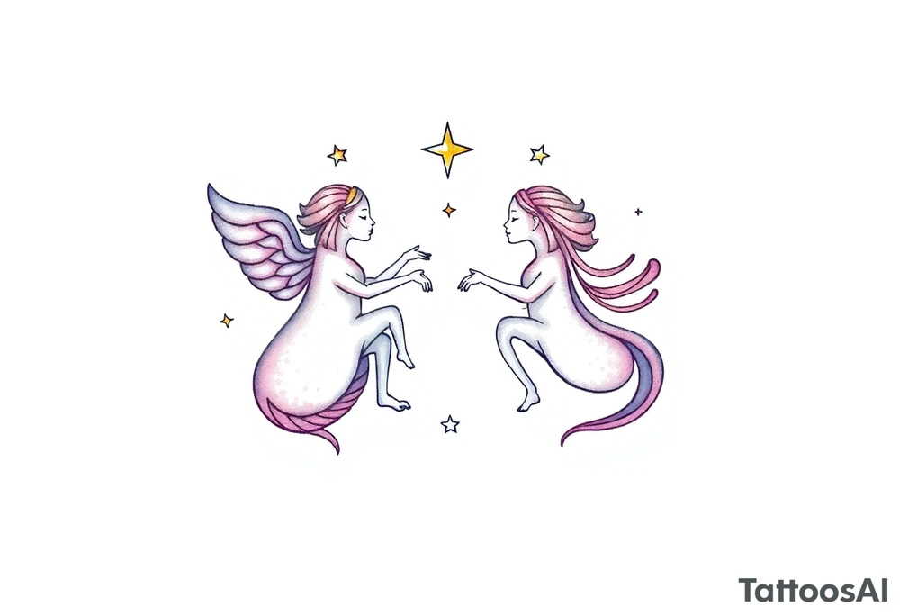 Gemini stars constellation tattoo idea
