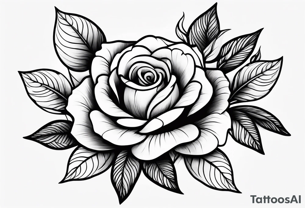 tiny roses tattoo idea