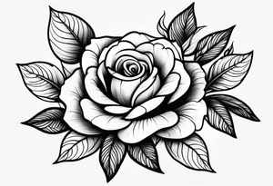 tiny roses tattoo idea