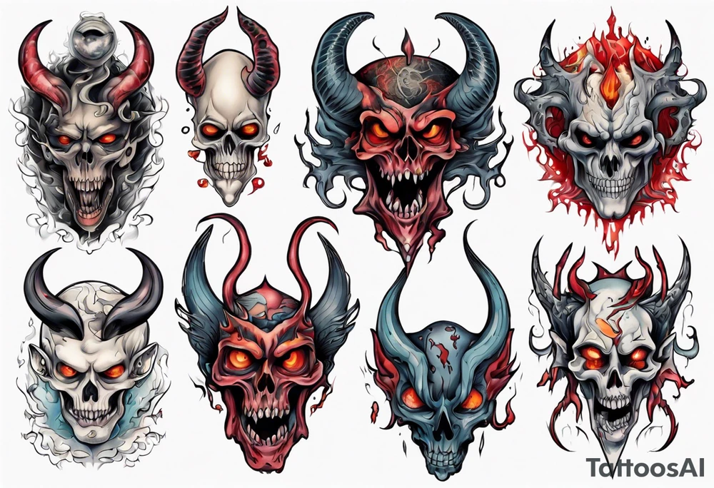 demonic tattoo idea