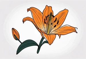 orange lily tattoo idea