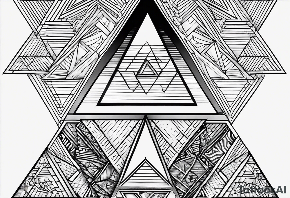 triangle pattern tattoo idea