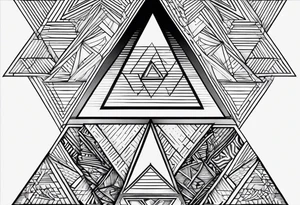 triangle pattern tattoo idea