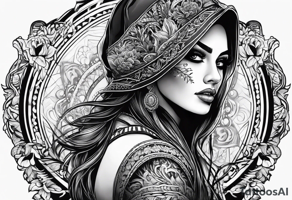 caveira e mulher abraçando tattoo idea