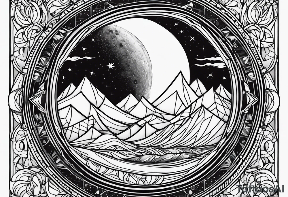 sacred moon tattoo idea