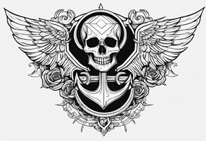 So i have anchor on my chest, i want tattoo that will remake it, ideas are: demon and angel style with some aesthetic lines. tattoo idea