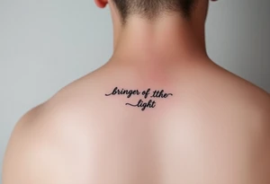 I’m looking for a cool, minimalist graphic to embody the birth of my son Luca. His name means bringer of the light. I’m ok having bringer of light in a quote also, possibly in latin tattoo idea