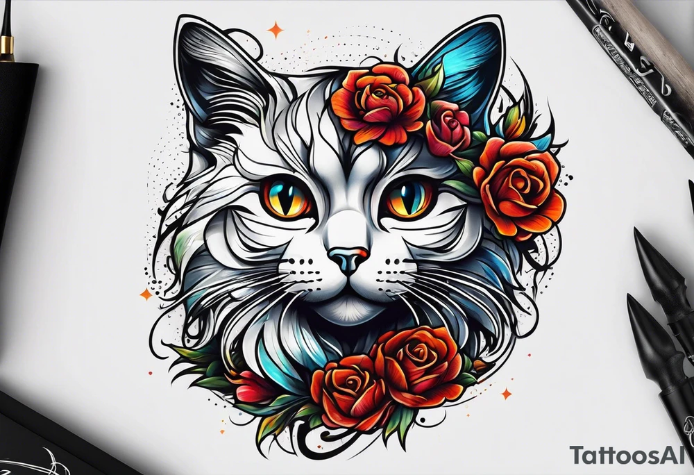 Inside arm above wrist cat tattoo tattoo idea