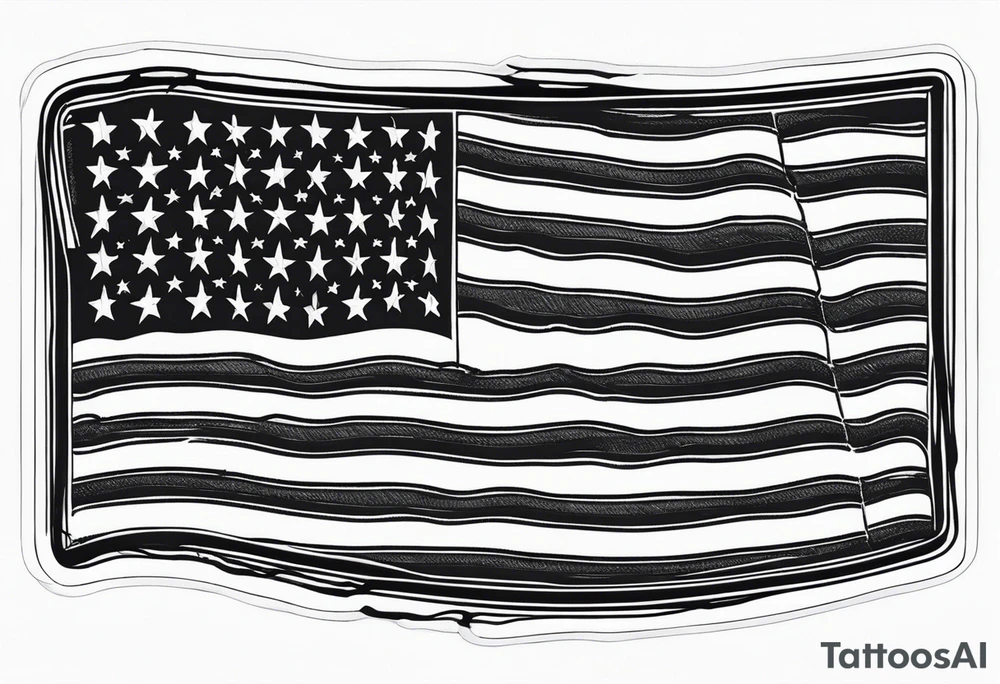 america flag tattoo idea